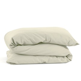 Cuddledown Dreamstead Comforter Duvet Cover | 100% Cotton| 300 Thread Count | Luxurious Sateen Weave | Pure Combed Cotton | Soft | Wrinkle Resistant | Button Closure | Birch | King