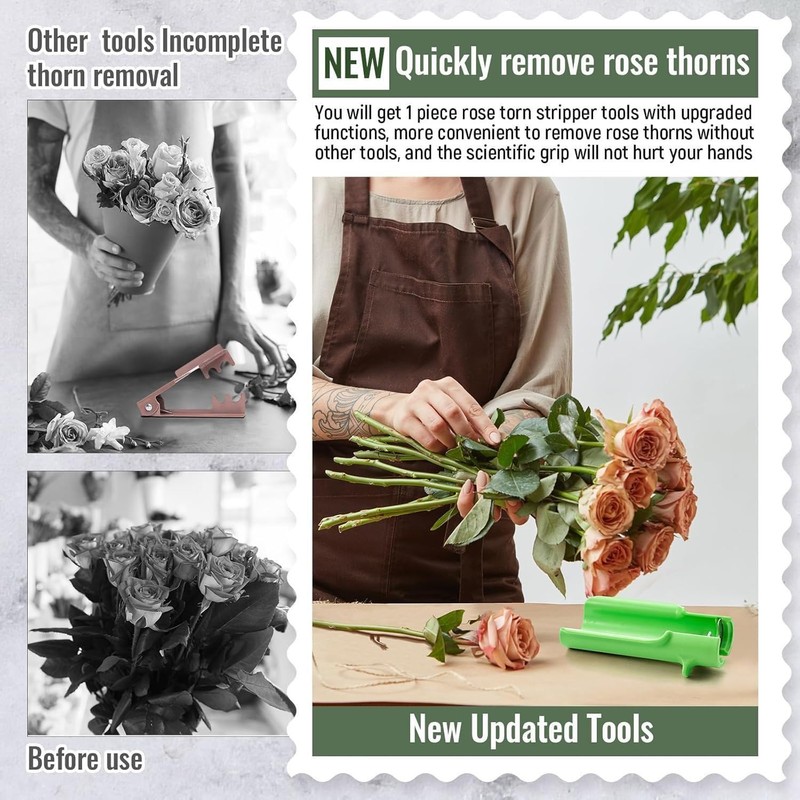 2pcs Rose Thorn Stripper Tools, Leaf Stripper Tool，Plastic Rose Leaf