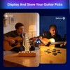 Light Up Guitar Pick Holder: Rechargeable Picks Display Case with