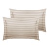 MOONLIGHT20015 Single Duvet Cover Set Reversible Stripes Satin Bedding Set