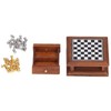 Chess Set Dollhouse Decoration, Miniature Chess Set 1:12 Exquisite Mini