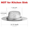 3-Pack Stainless Steel Sink Strainer (2.25"/5.5 cm Top) for Bathroom/Laundry/RV