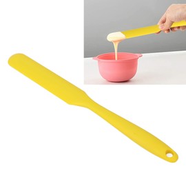 Espátula de Cera, Aplicador de Cera, Espátula de Cera, Aplicador de Cera para Derretir el Vello, Raspador de Frijol de Cera, Espátula de Silicona Multifuncional para el Cuerpo del Salón(Amarillo)