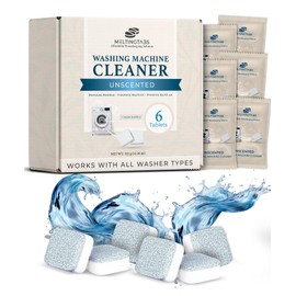 MeltingTabs Washing Machine Cleaner, 6-Pack, Unscented – Fresh Laundry and Maintain Older Washers
