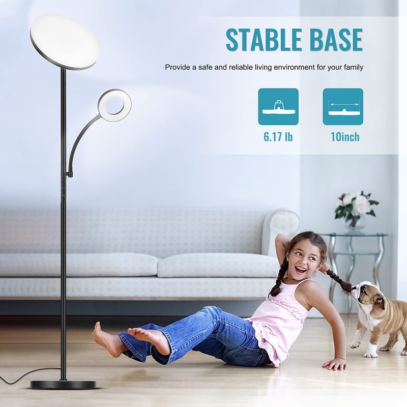 marctronic Floor Lamp, Upgraded 42W 4000LM Super Bright LED Floor