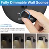 VATONI Dimmable Wall Sconces Set of 2, Plug in Wall