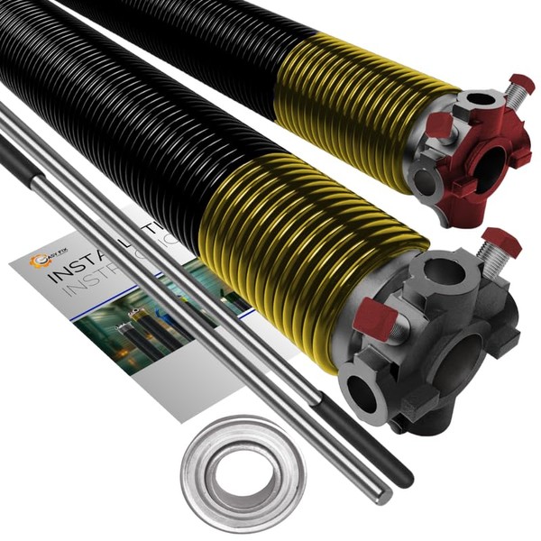 Garage Door Torsion Springs 250x1.75x35, Includes 1” Steel Bearing and