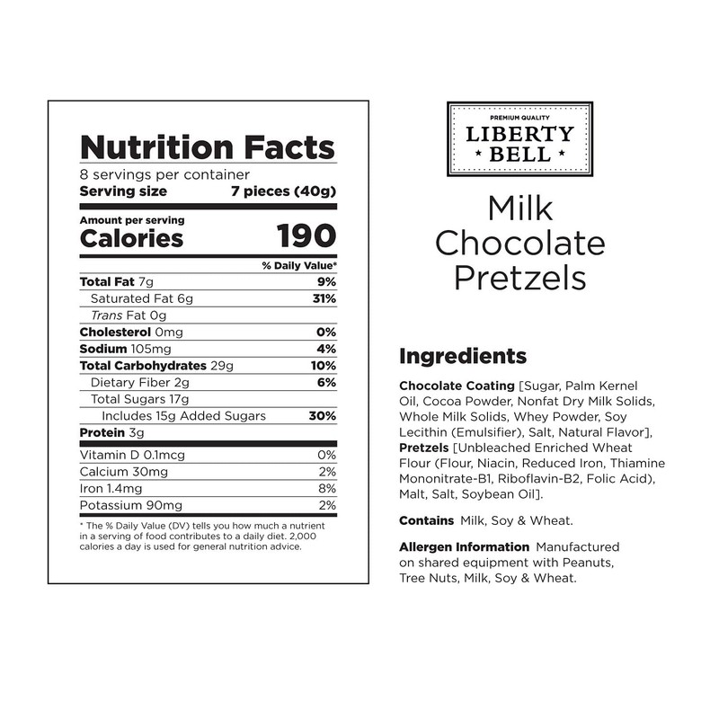 Liberty Bell Covered Pretzels Variety Pack, 3 Flavors, Dark Chocolate,