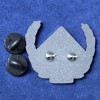 FLAG-RIBBON HONOR GUARD PIN: Item #134, 1-1/2 size, Silver (nickel),