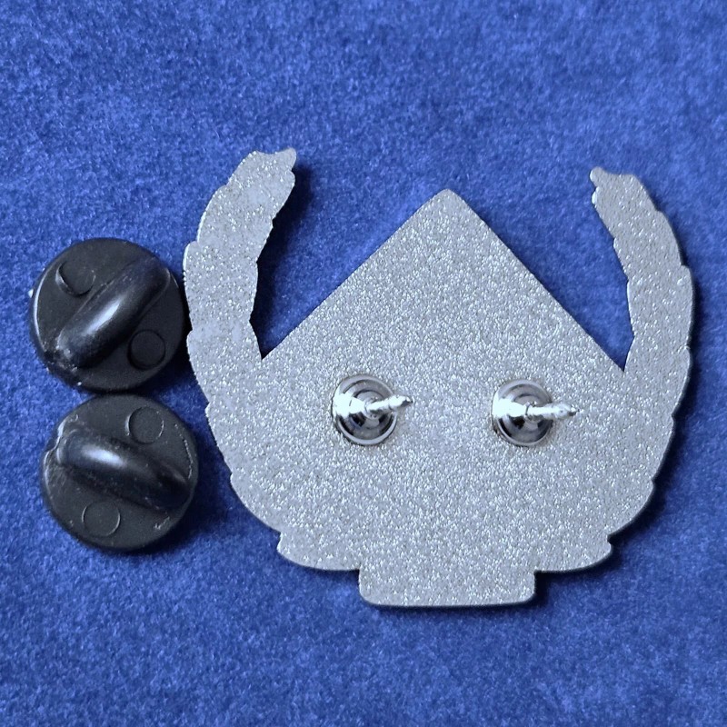 FLAG-RIBBON HONOR GUARD PIN: Item #134, 1-1/2 size, Silver (nickel),