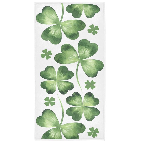 Wamika St Patricks Day Shamrock Hand Towels Chic Lucky Clover