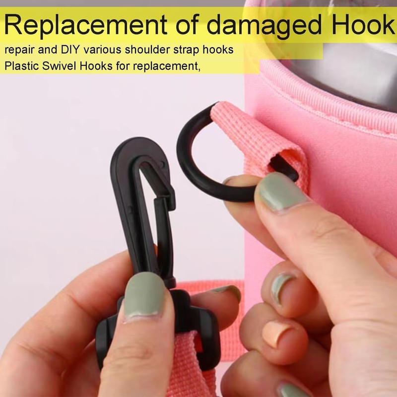 10pcs Plastic Swivel Snap Hooks Hardware Side Release Buckle Paracord