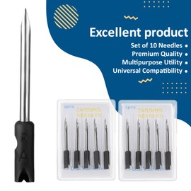 Jeffdad 10pcs Standard Tagging Gun Needles, Replacement Needles Tagging Gun Clothing Retail Tagging Gun Needles Price Tag Gun Needles Micro Gun Needles