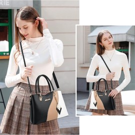 DAINAOTM Purses and Handbags for Women Tote PU Leather Ladies Satchel Top Handle Crossbody Shoulder Bag