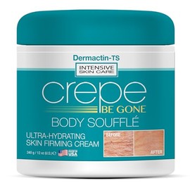 Dermactin Crepe Be Gone Body Souffle Classic - Grande 12 onzas - Crema reafirmante para la piel crep ultra hidratante para cuello, pecho, brazos y... 