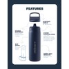 LifeStraw Go 2.0 Stainless Steel Water Filter Bottle 500ml, Aegean