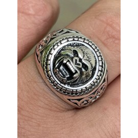 Italiano Silver, Inc. Real 925 Sterling Silver Mens Plain Gorilla Monkey Ape Ring Sz 7 8 9 10 11 12 13 - 8