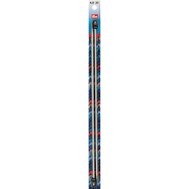 Prym 14" Single Point Aluminum, 4mm Knitting Needles, Gray 2 Count