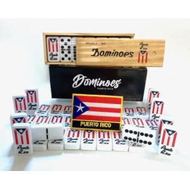 Puerto Rico Dominoes Set Gift Domino de Puerto Rico Rican Boricua Games Accessories