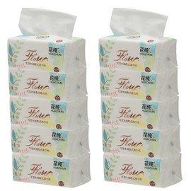 Small Soft Facial Tissues, Toilet Paper, Disposable Facial Napkins, Bag Cover NOT In Box, Material Wood Pulp Fiber NOT COTTON, 4-Ply, 10 Packs, 450 Sheets per Pack