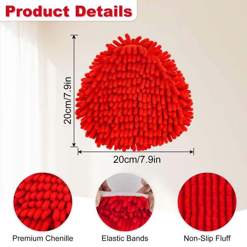 Aruihm 4 Pack Chenille Mop Head Replacements for Ocedar Mop