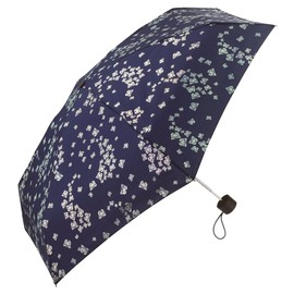 Pierre Cardin Mini Umbrella Women's Umbrella Pocket Umbrella Manual Lightweight Butterflies, Medival Blue