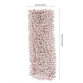 Alvinlite Floor Mop Flat Replacement - Resuable Pads Microfiber Washable Mop Cloths for Wet Or Dry Floor Cleaning (beige)