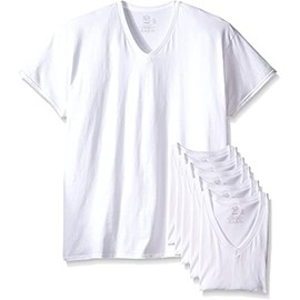 Fruit of the Loom Men's 6pk V-Neck T-Shirt - White