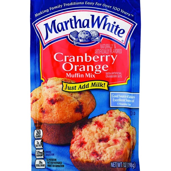 Martha White Cranberry Orange Flavored Muffin Mix, 7-Ounce (Pack of 12)