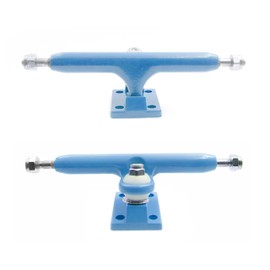 SPITBOARDS 36 mm Fingerboard Pro Trucks by, Real Lock Nuts, Rubber Urethane Bushings, Optimised Hanger, Width 36 mm, for Fingerboard Tuning and Assembling (Light Blue)