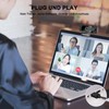 Webcam 1080P with Microphone and Webcam Cover, Tripod, Plug &