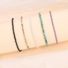 Koai Women's 2mm Tourmaline Moonstone Amethyst Birthstone Bracelet, Stone Stainless