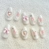Baby Pink Ribbon Nail Tips - Please write in your