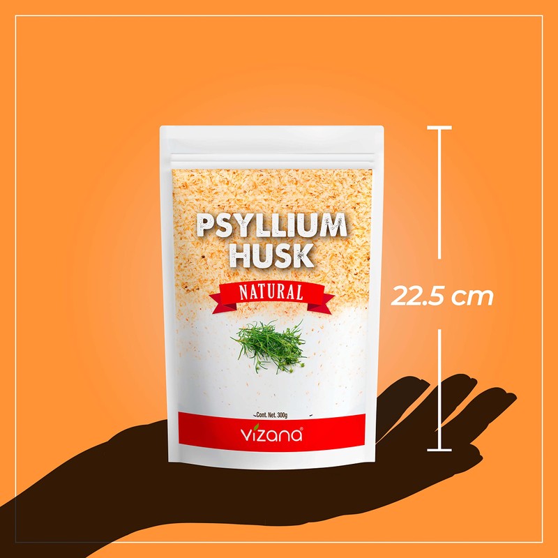 VIZANA NUTRITION | Psyllium Husk Natural 300g Sin Azucar, Cáscara