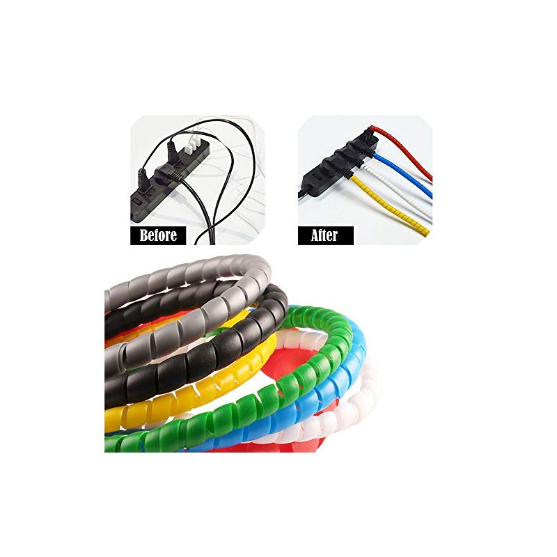 Powertool Cable Tidy Kit 8mm Spiral Cable Management System for