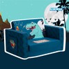 ALIMORDEN 2-in-1 Flip Out Comfy Toddler Couch, Lovely Kids Chair