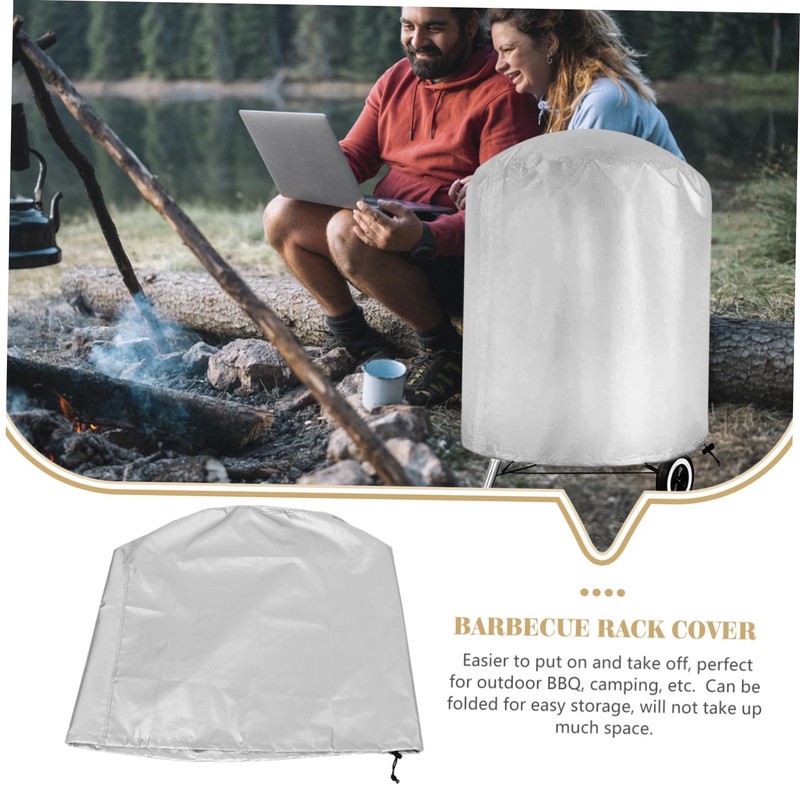 IWOWHERO Polyester Barbecue Grill Cover for Outdoor Use and Easy