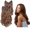 Extensiones de Cabello Ondulado con Clip 2 Piezas 45 cm