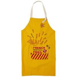 Techno Prime 67101 Apron, Fashionable Storage, Approx. 31.5 x 31.5 inches (80 x 80 cm), Potato, Yellow