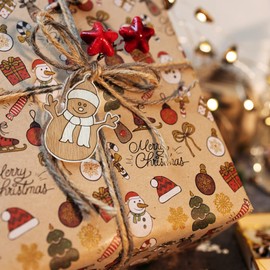 com-four® 6x Christmas tree decorations wooden pendant set - Christmas tree decorations for decorating - Christmas tree decorations in 6 Christmas designs