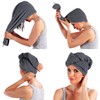 Erwin Müller Turban Pack of 3 Walk Terry Cloth Anthracite