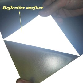 FUNKAKA Reflective Heat Transfer Vinyl Light Gray HTV Roll, 12" x 40ft Reflective Iron on Vinyl for All Cutter Machine, Reflective HTV Vinyl for T-Shirts Easy to Cut & Weed for Heat Vinyl DIY Design