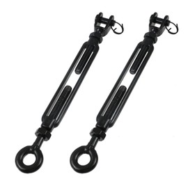 Oedema 2 Pcs Turnbuckle M10 304 Stainless Steel Jaw and Eye Turnbuckle Heavy Duty Tensioner Adjustable Shade Sail Hardware for Wire Rope Cable Tension