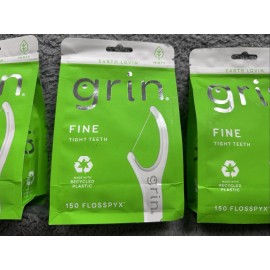Grin Lot of 3 - Grin Oral Care Fine Flosspyx - 150ct