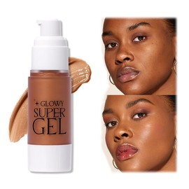 SIYDYRIT Natural Glowy Super Gel, Spackle Primer, Multi-Purpose Glow Primer, Glowing Lumi Glotion, Hydrating & Illuminating Makeup Highlighter for Radiant Skin-#02 Bronze Sheer Glow (30g)