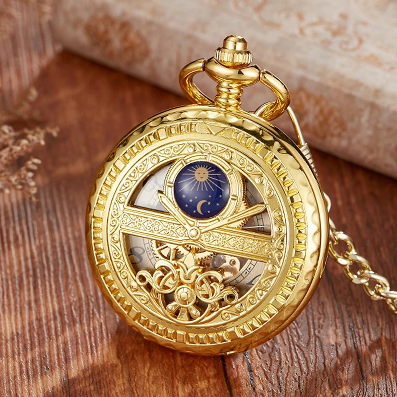 Vintage Mechanical Pocket Watch for Everyday Style – Hollow Star