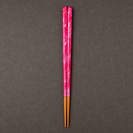 Hashikura Matsukan G-81133 Chopsticks Dishwasher Safe Natural Wood Unisex Chopsticks Rest Set, 8.9 inches (22.5 cm), Unisex, Crystal, Painted, Yumesakura, Pink, Made in Japan