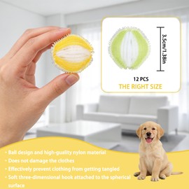 Hao Zhu 12 Pcs Pet Hair Remover Washing Machine, Washing Machine Hair Catcher, Dog Hair Remover Washing Machine, Reusable Lint Collector for Cat Dog Fur, Gentle Fabric-Friendly Laundry Helper