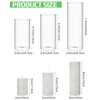 Shihanee White Pillar Candles and Glass Cylinder Vases Clear Cylinder