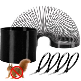 Squirrel Proof Spring Device 2 PCS, Metal Squirrel Baffle Barrier Spring Guard, Hanging Spring Type Coil Garden Accessories for Outdoor Bird Feeder Poles Protects